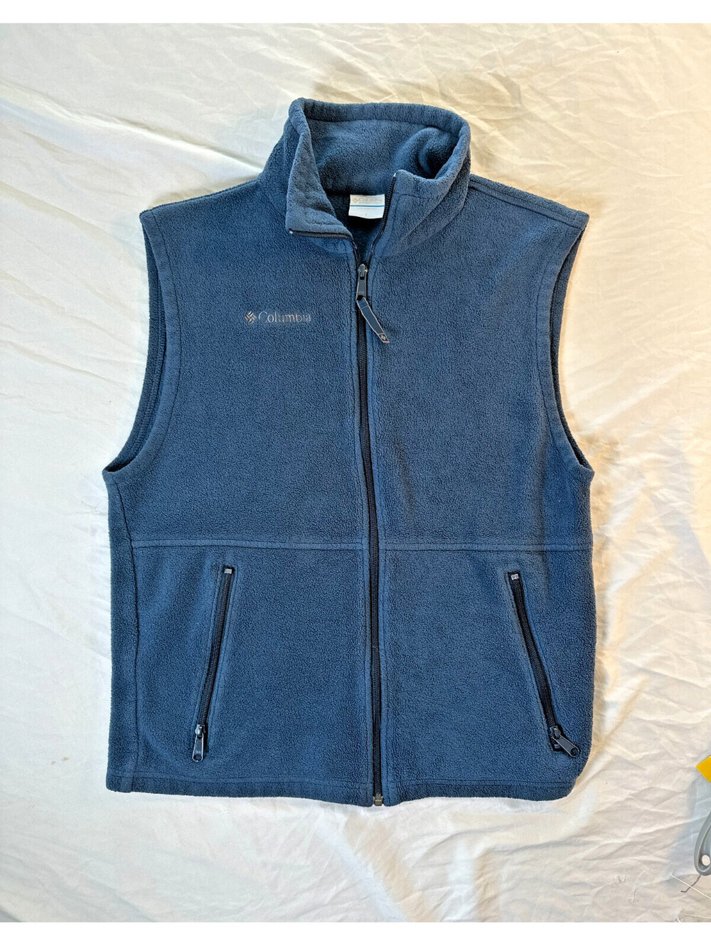 Men's Columbia Fleece Vest - Navy - Small